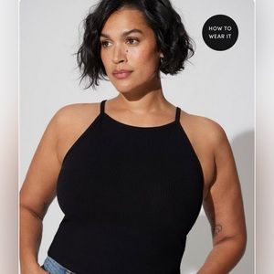 Torrid - Everyday Rib High Neck Crop Tank, 14/16, NWT